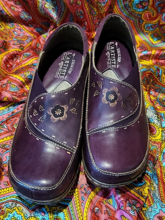 L'artiste Shoes - L'artiste Spring Step Purple Clog Shoes Women's Size 8.5 39